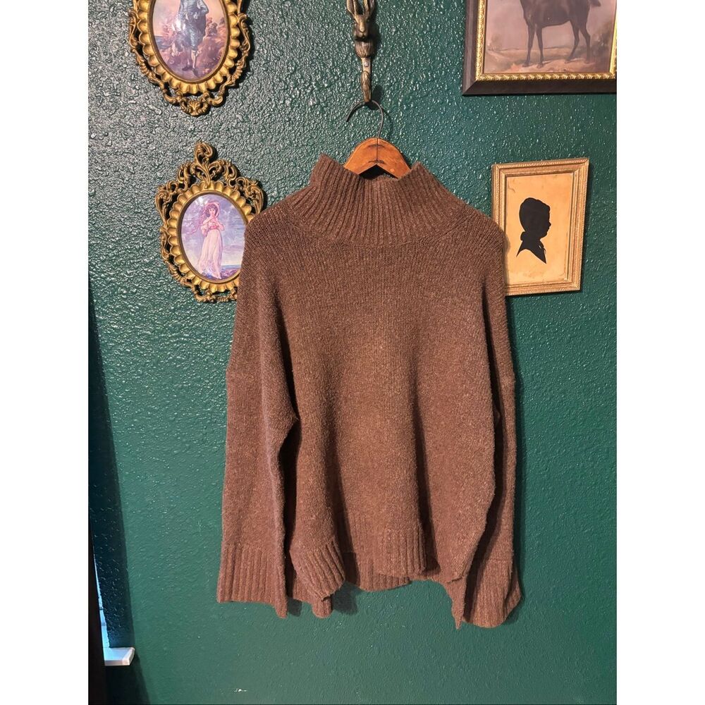 Abercrombie and Fitch Brown Mockneck Sweater Oversized Size Large